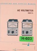 Hewlett Packard-Hewlett Packard 400/FL, AC Voltmeter Operations SErvice and Electricals Manual 1969-400-400/FL-01